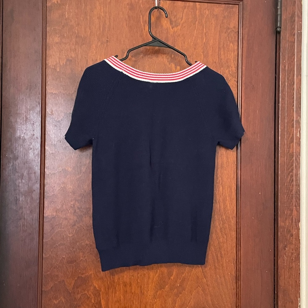Anthropologie Moth Fontenelle Ribbed Short Sleeve Sweater View 4